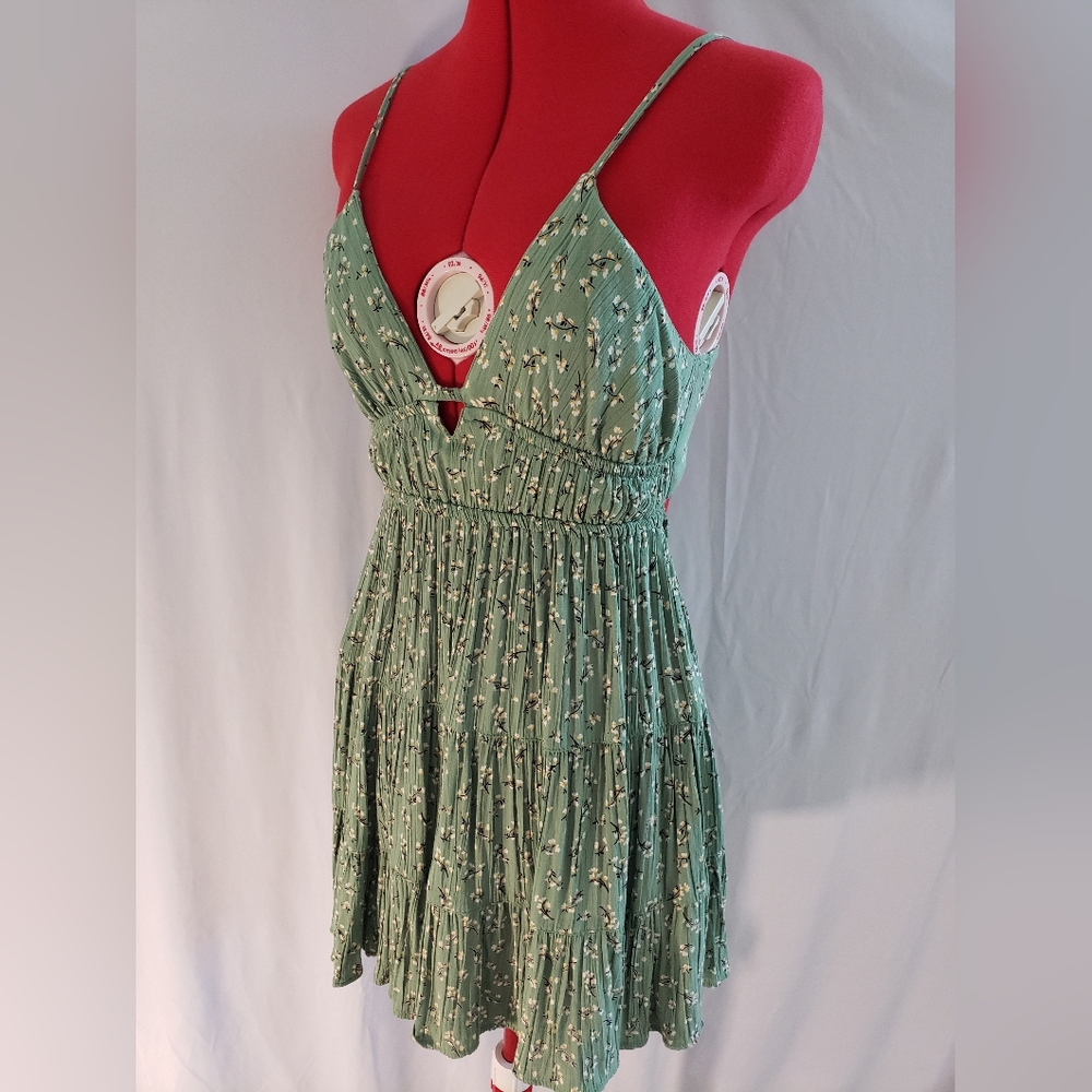 Angie Sage Green Floral Midi Dress - Picture 5 of 6